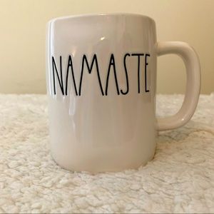 BNWT Rae Dunn White NAMASTE Mug